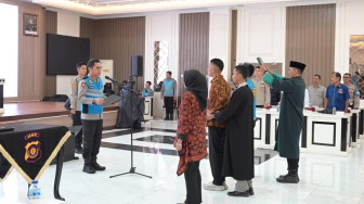 Polda Jambi Gelar Pakta Integritas dan Pengambilan Sumpah Penerimaan Terpadu Anggota Polri 2026